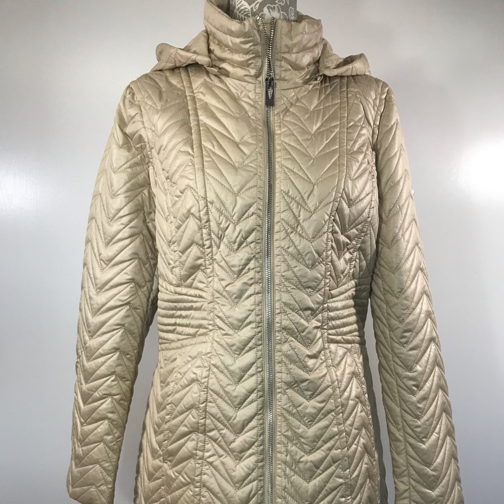 NWT Via Spiga Zig-Zag Quilted detachable jacket